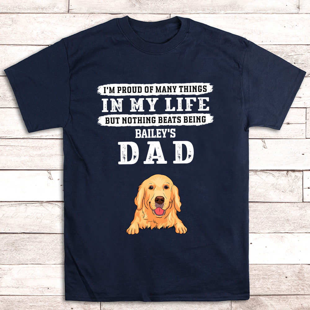 Proud Dad - Personalized Custom Unisex 5.3 oz T-shirt for Pet Lovers
