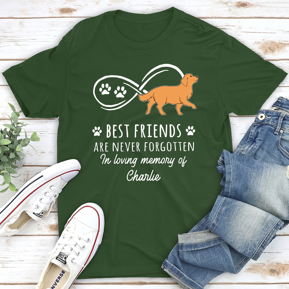 Never Forgotten - Personalized Custom Unisex 5.3 oz T-shirt for Pet Lovers