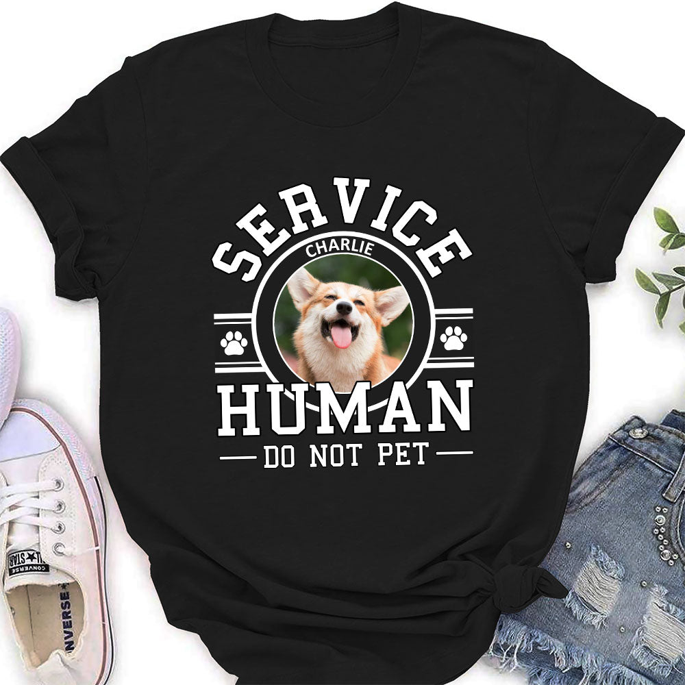 Personalized Custom Women's Pet Service Human Logo T-shirt - Ideal Gift for Pet Lovers