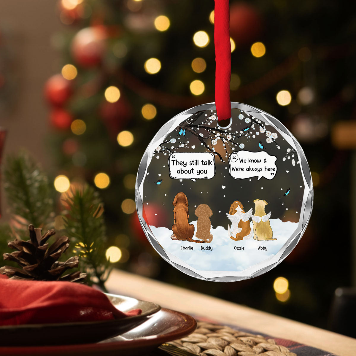 Still Talk About You - Exquisite Personalized Custom Glass Ornament for Special Occasions