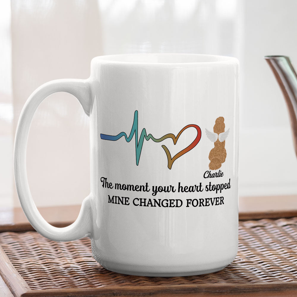 The Moment Your Heart Stopped - Personalized Custom Ceramic Coffee Mug for Pet Lovers (11oz & 15oz Sizes)