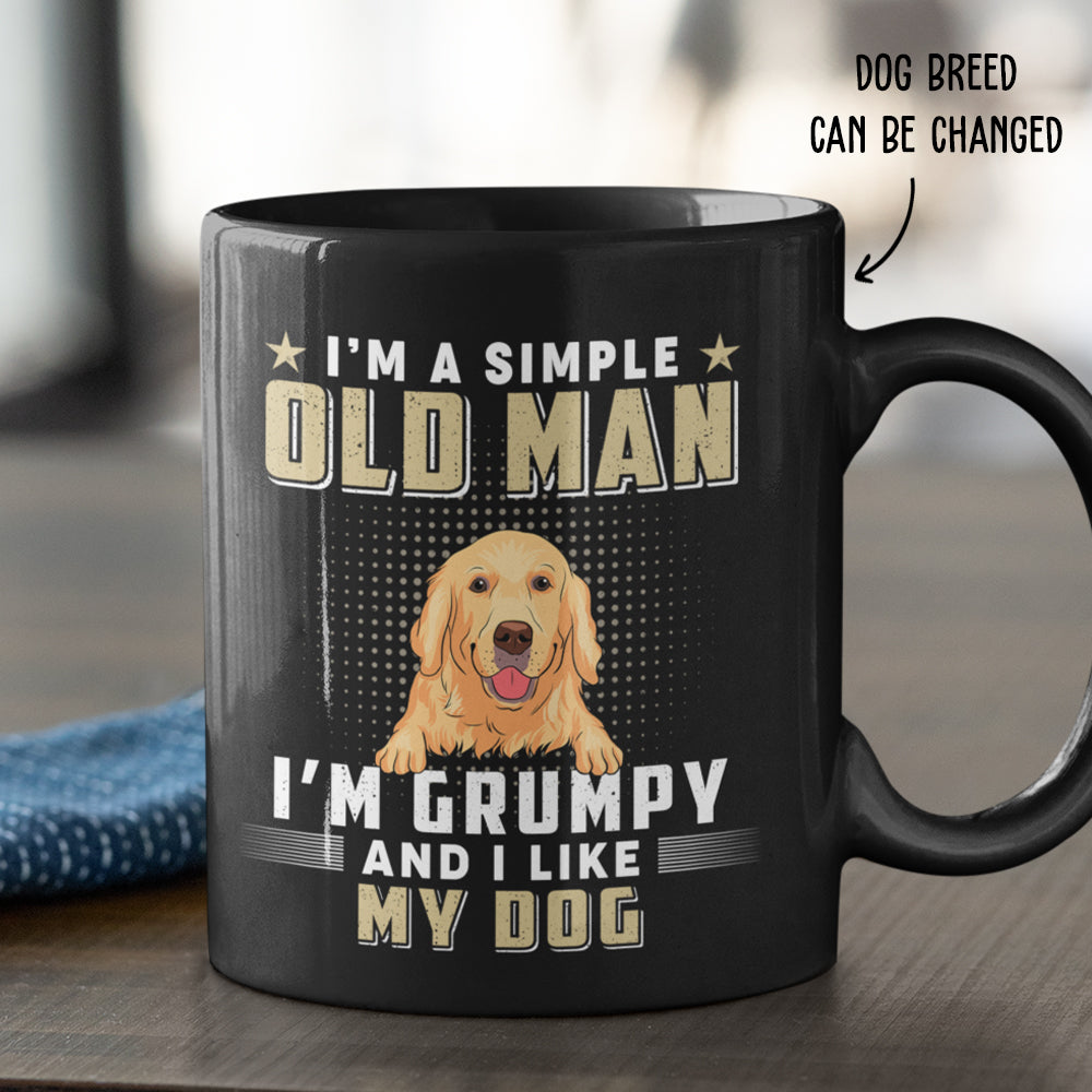 Unique Personalized Custom Coffee Mug for Pet Lovers - Simple Old Man Design