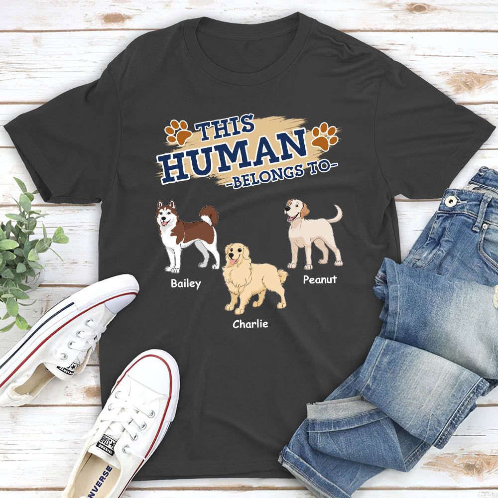 This Human 2 - Customizable Personalized Unisex 5.3 oz T-shirt for Pet Lovers