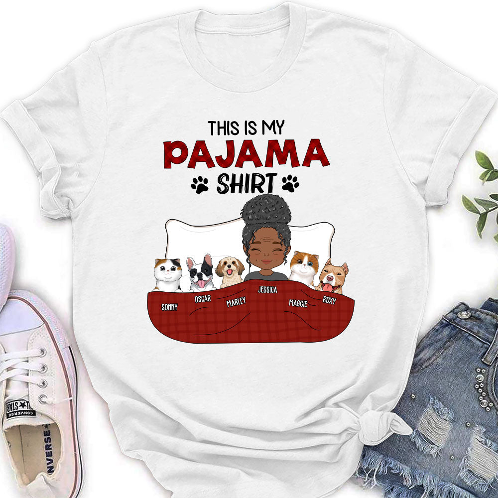 Personalized Custom Women's Pajama Shirt Version 3 - Ideal Gift for Pet Lovers