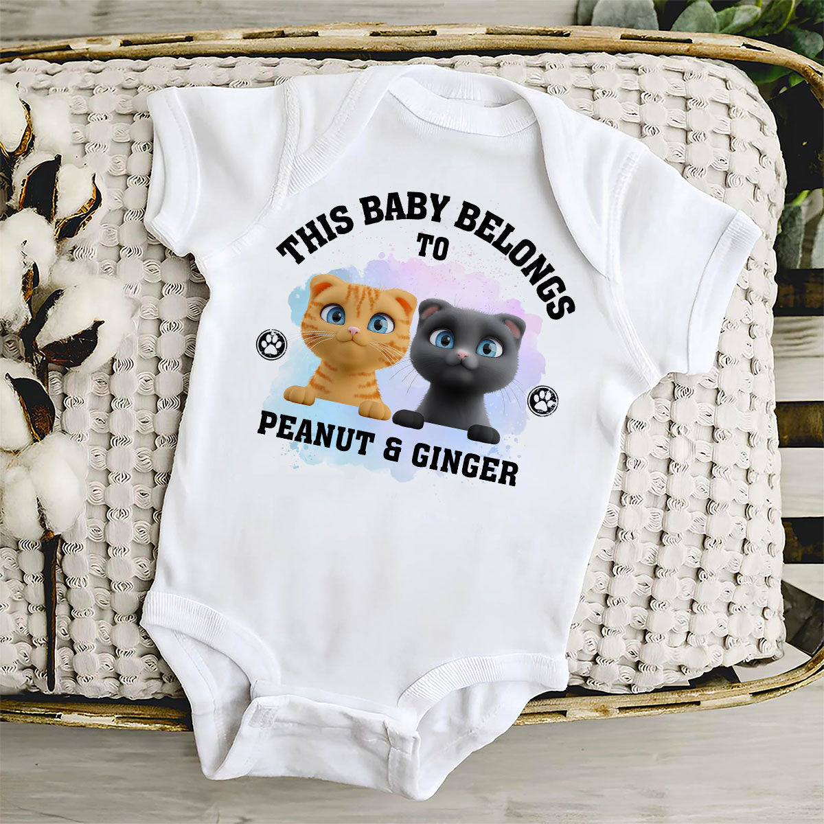 Belongs To Cats - Exquisitely Personalized Custom Baby Onesie for Unforgettable Moments