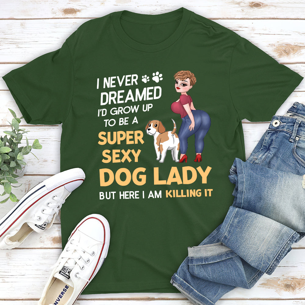 Sexy Dog Lady - Personalized Custom Unisex 5.3 oz Heavy Cotton T-shirt for Pet Lovers