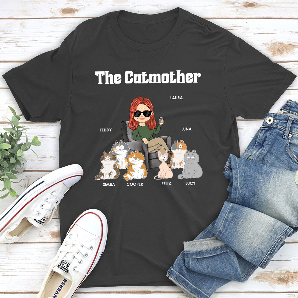 The Cat Mother - Personalized Custom Unisex 5.3 oz T-shirt for Pet Lovers