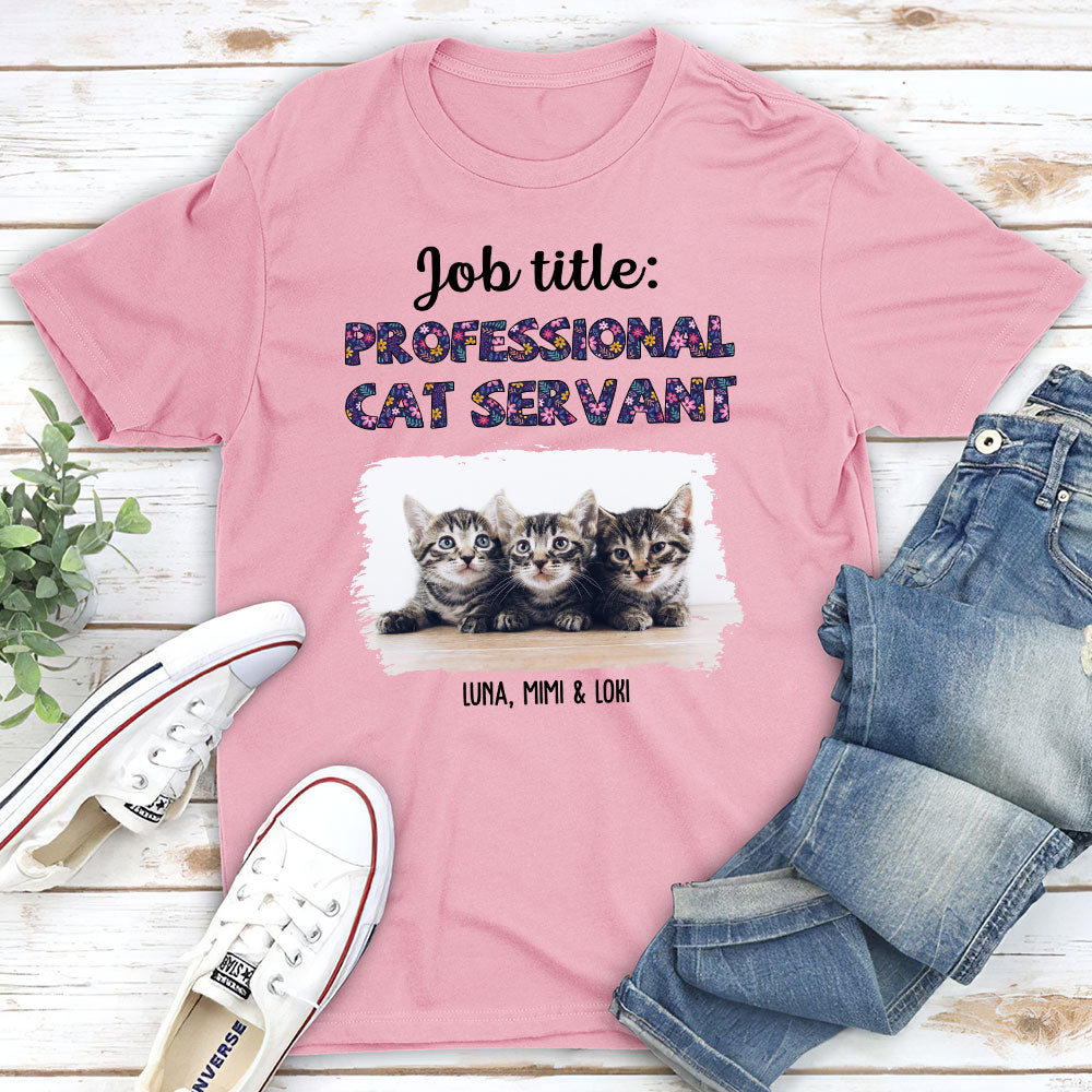 Exclusive Personalized Custom Unisex Professional Cat Servant T-shirt - Ideal for Pet Lovers