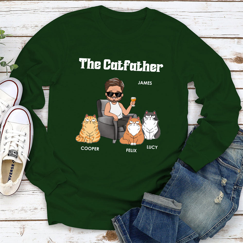 The Catfather - Exclusive Personalized Custom Long Sleeve T-shirt for Pet Lovers