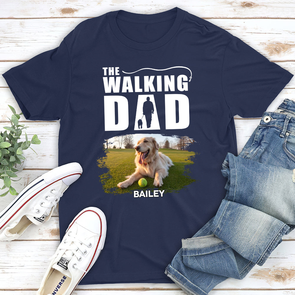 The Walking Dad - Personalized Custom Premium Men's 4.2 oz T-shirt for Pet Lovers