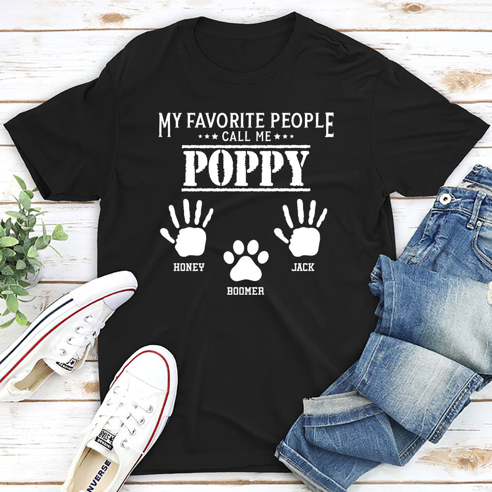 Favorite People Call Me - Personalized Custom Unisex 5.3 oz T-shirt for Pet Lovers