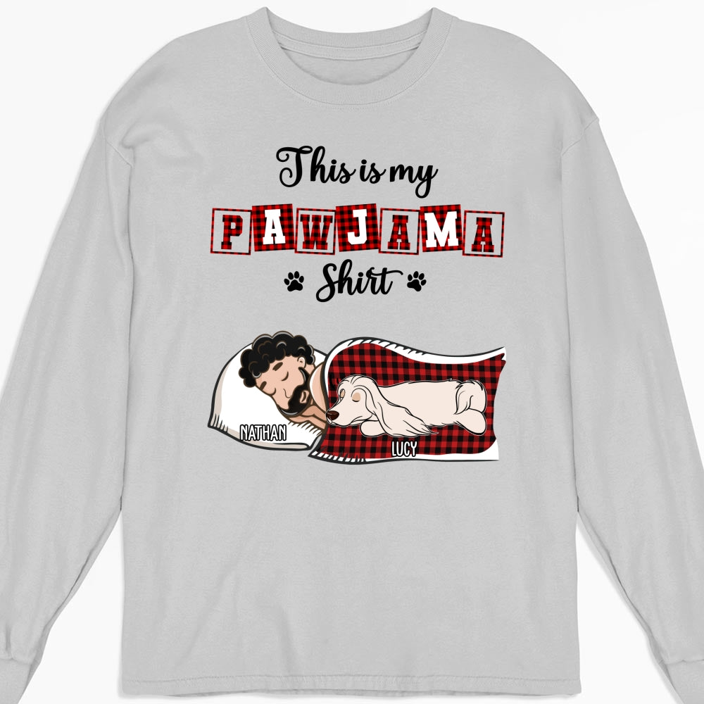 My Sleepshirt Ver Pet 2 - Customizable Personalized Long Sleeve Unisex T-Shirt for Pet Lovers