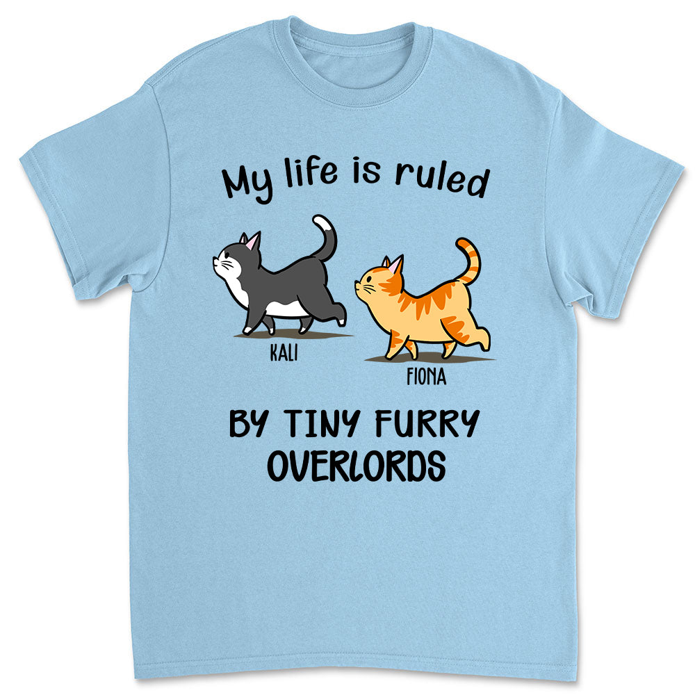 My Life Is Ruled By Cats - Personalized Custom Unisex 5.3 oz T-shirt for Pet Lovers