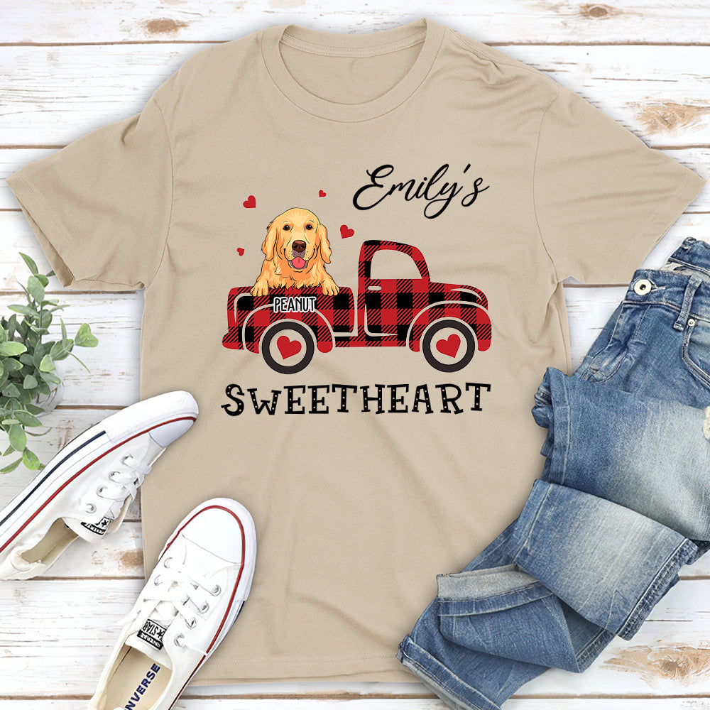 Sweethearts - Personalized Custom Unisex 5.3 oz T-shirt for Pet Lovers