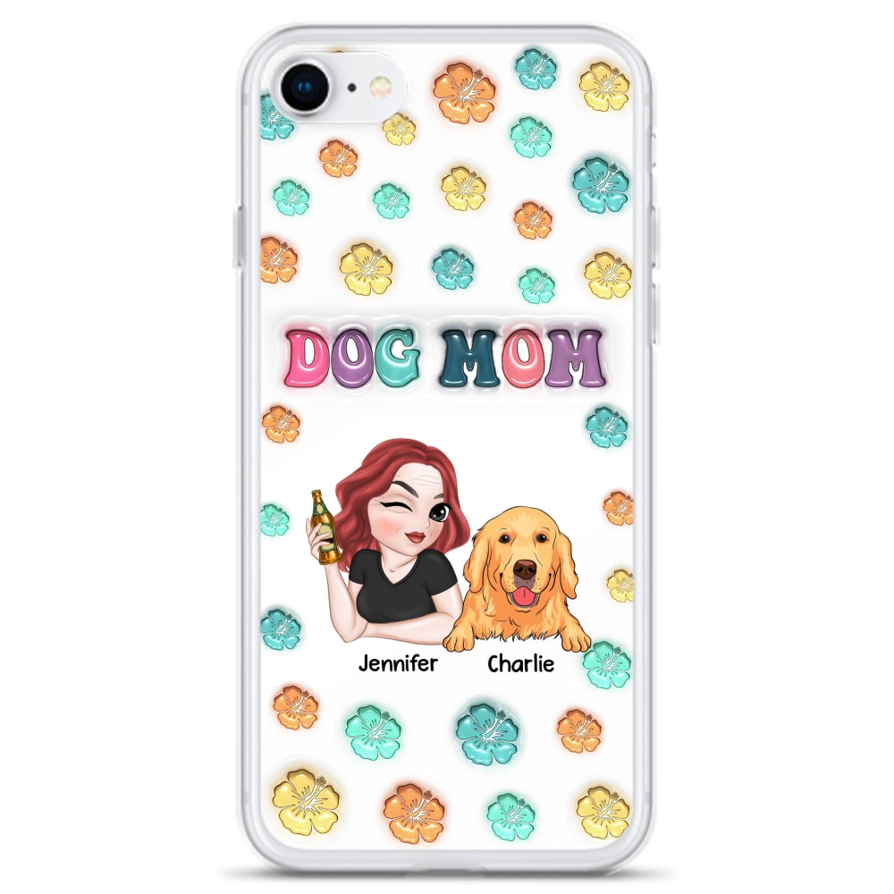Dog Mom Summer: Exclusive Personalized Custom 3D Inflated Effect Phone Case for Stylish Protection