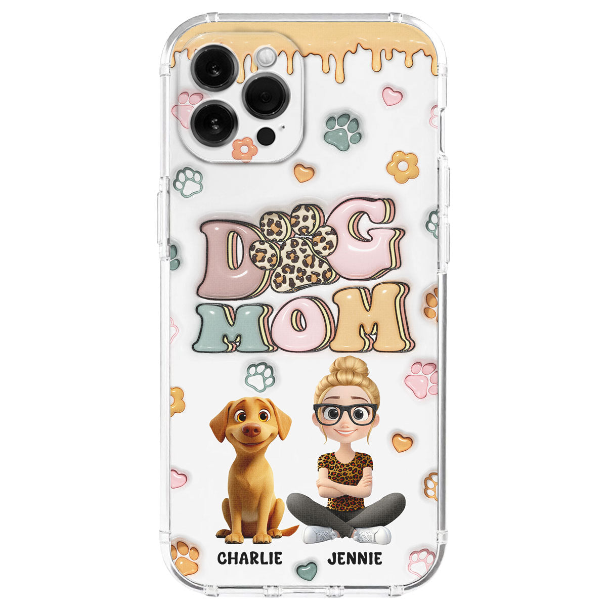 Dog Mama Version 2 - Exclusive Personalized Custom 3D Inflated Effect Smartphone Case for All Occasions