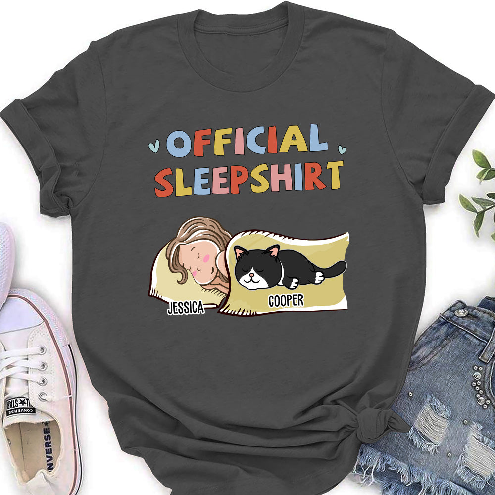 Sleeping Pet Personalized Custom Women's Sleepshirt Version 2 - Ideal Gift for Pet Lovers