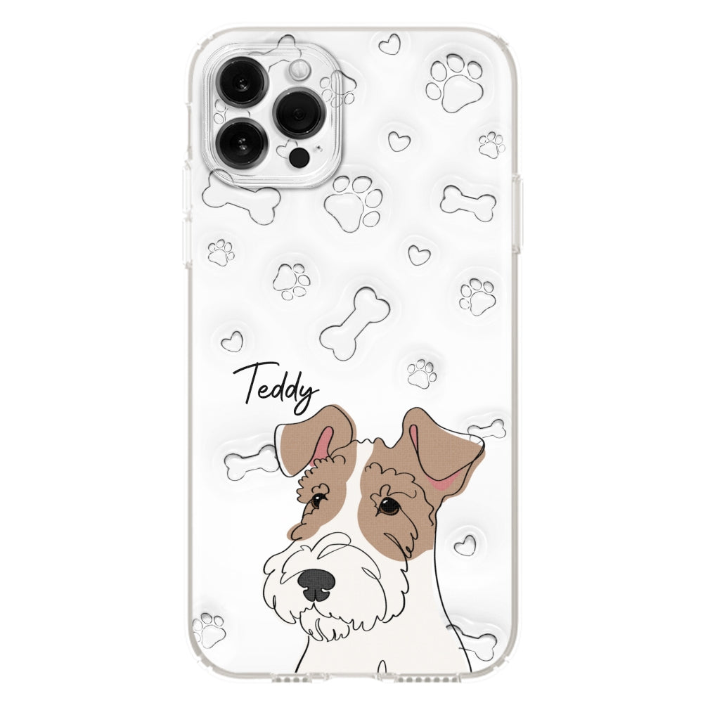 Dog Line - Exclusively Personalized Custom 3D Inflated Effect Phone Case for a Fashionable Look