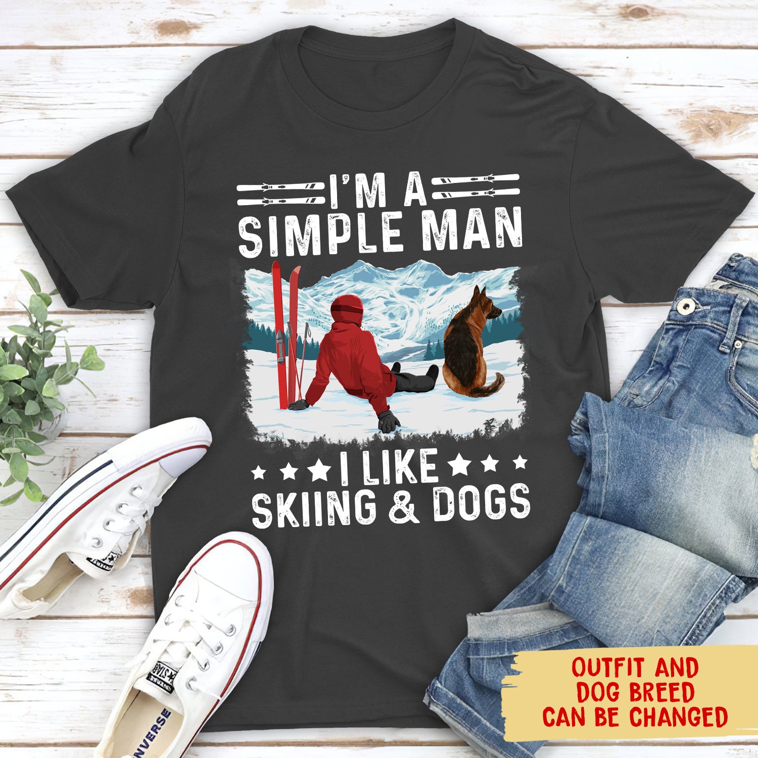 I'm A Simple Man - Personalized Custom Unisex 5.3 oz T-shirt for Pet Lovers