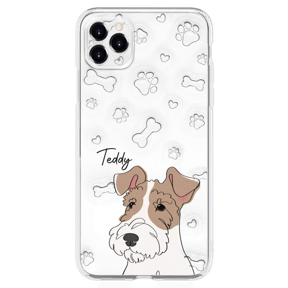 Dog Line - Exclusively Personalized Custom 3D Inflated Effect Phone Case for a Fashionable Look