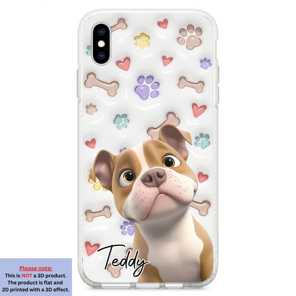 Adorable Baby Dogs - Personalized Custom 3D Inflated Effect Phone Case for Stylish Protection