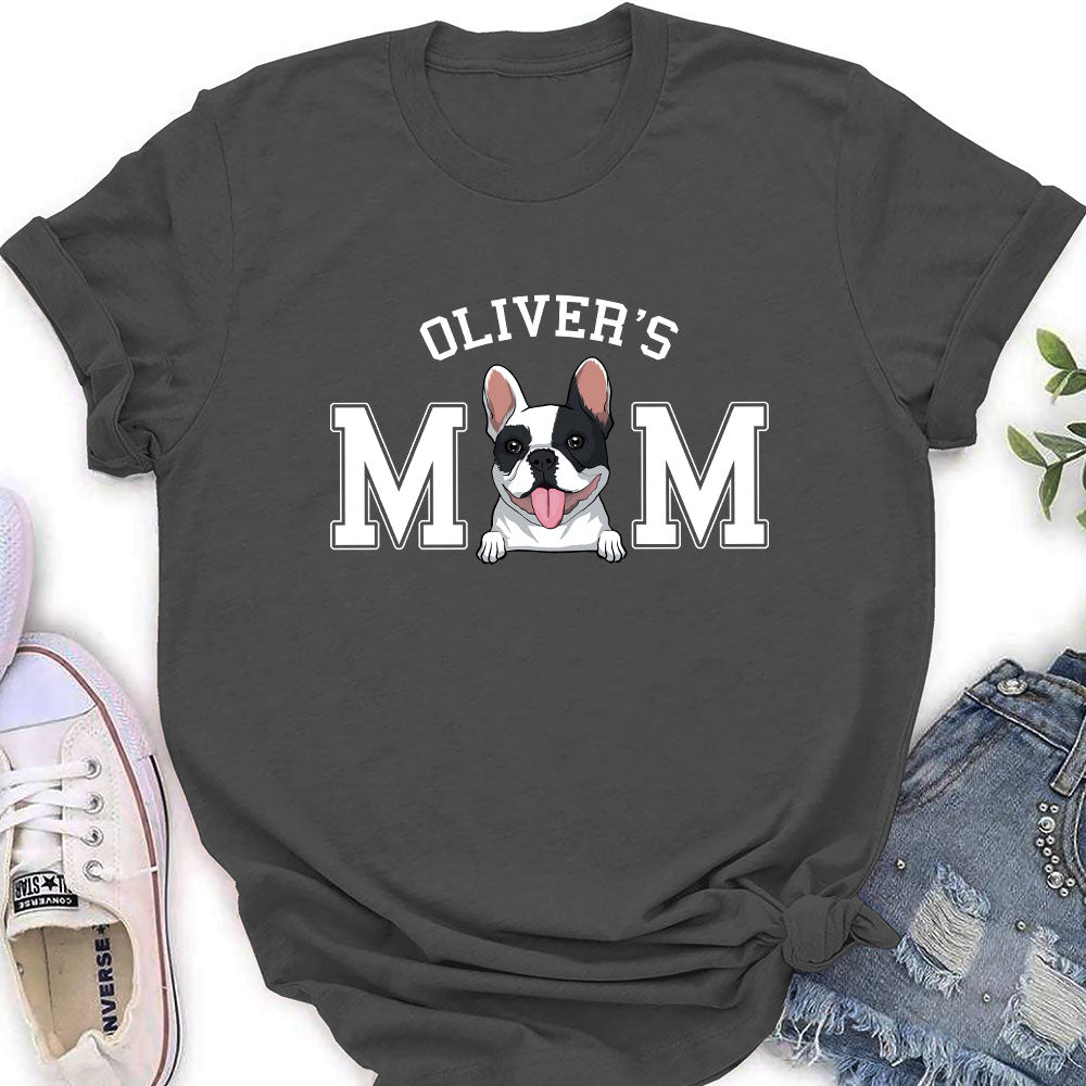 Exquisite Personalized Custom Dog Mom Basic Women's T-shirt - Ideal for Pet Lovers