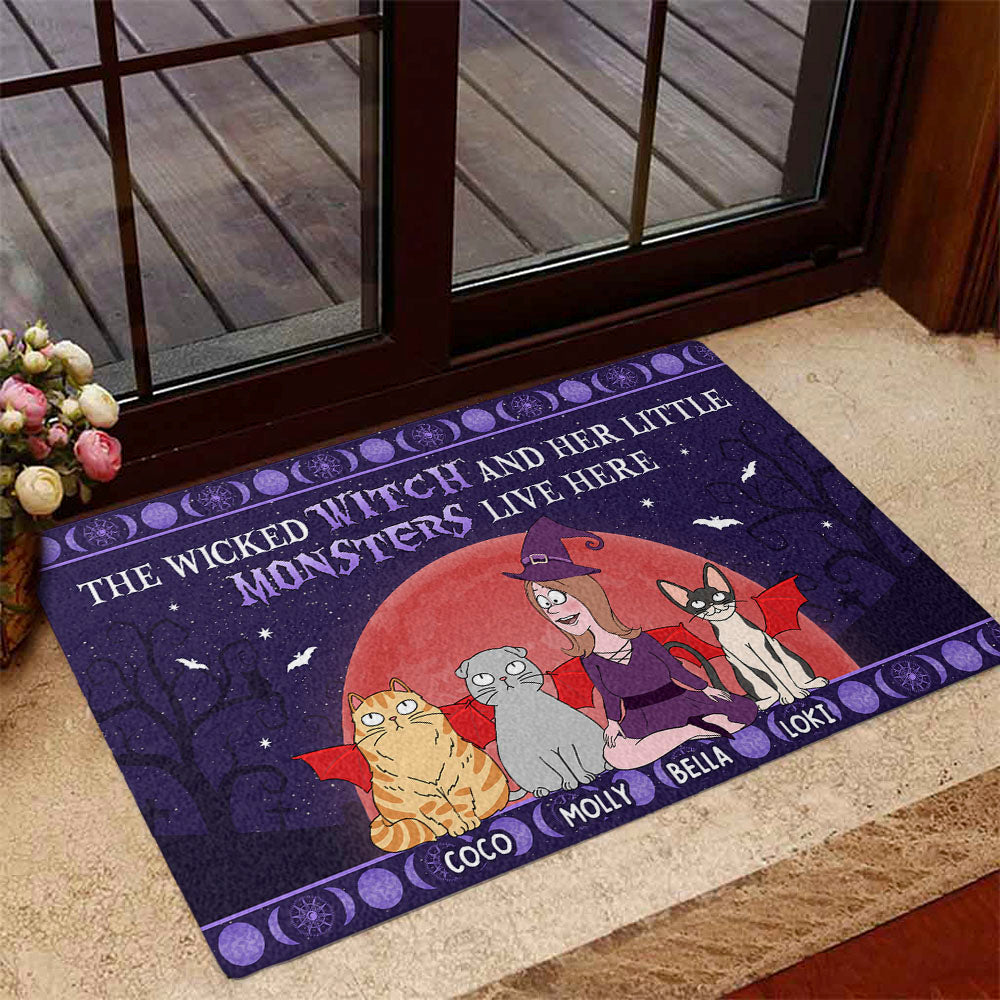 Unique Personalized Custom Doormat with Your Dog's Picture - Monster Live Here