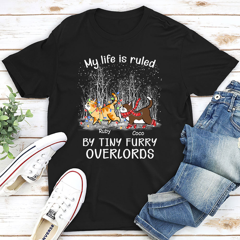 Exclusive Personalized Custom Unisex 'Ruled By Furry Overlords' T-shirt for Pet Lovers