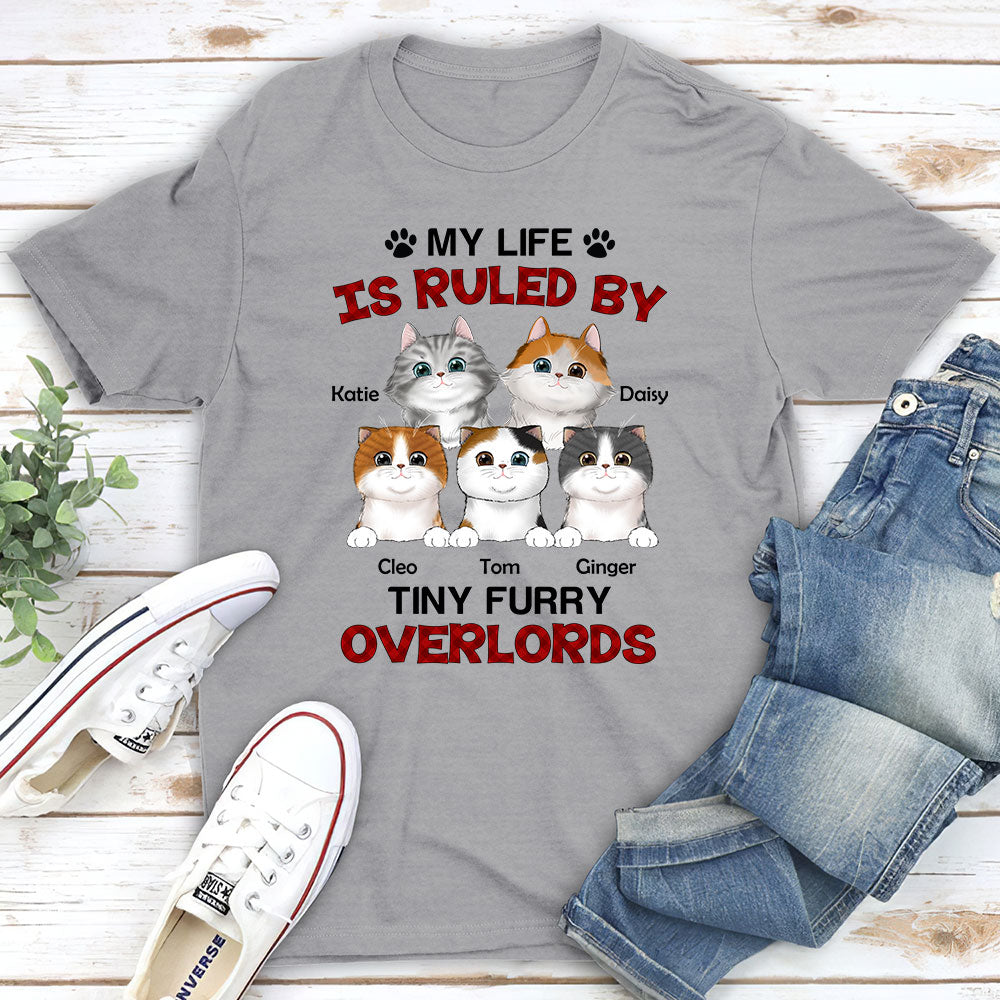 Tiny Furry Overlords - Customizable Personalized Unisex 5.3 oz T-shirt