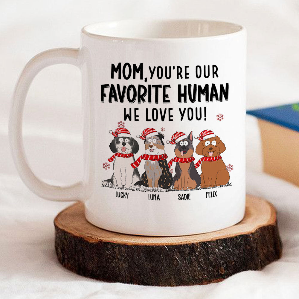 Favorite Human We Love - Personalized Custom Ceramic Coffee Mug for Pet Lovers in 11oz and 15oz Sizes