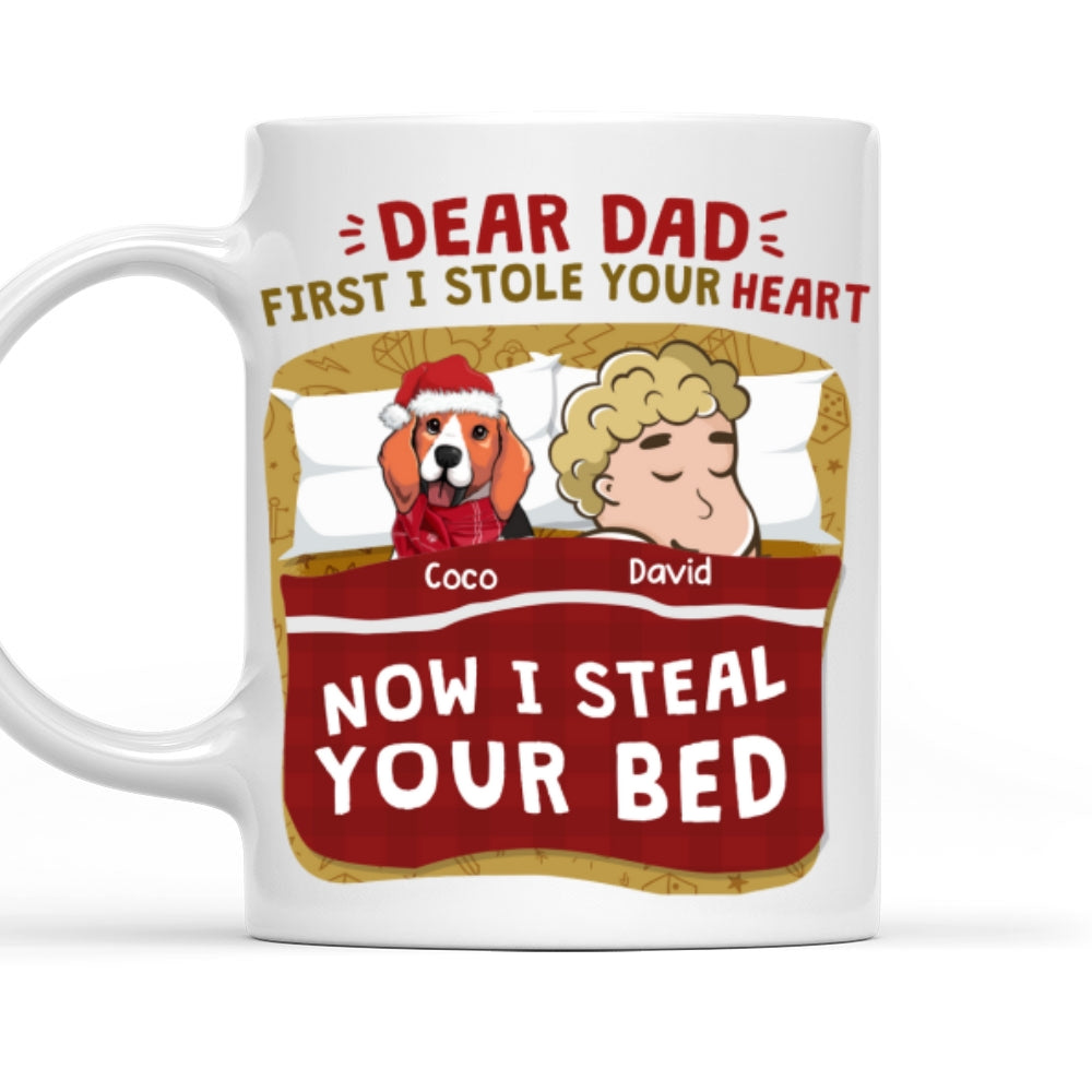 Personalized Custom 'Dog Mom Dad I Stole Your Heart' Coffee Mug for Pet Lovers