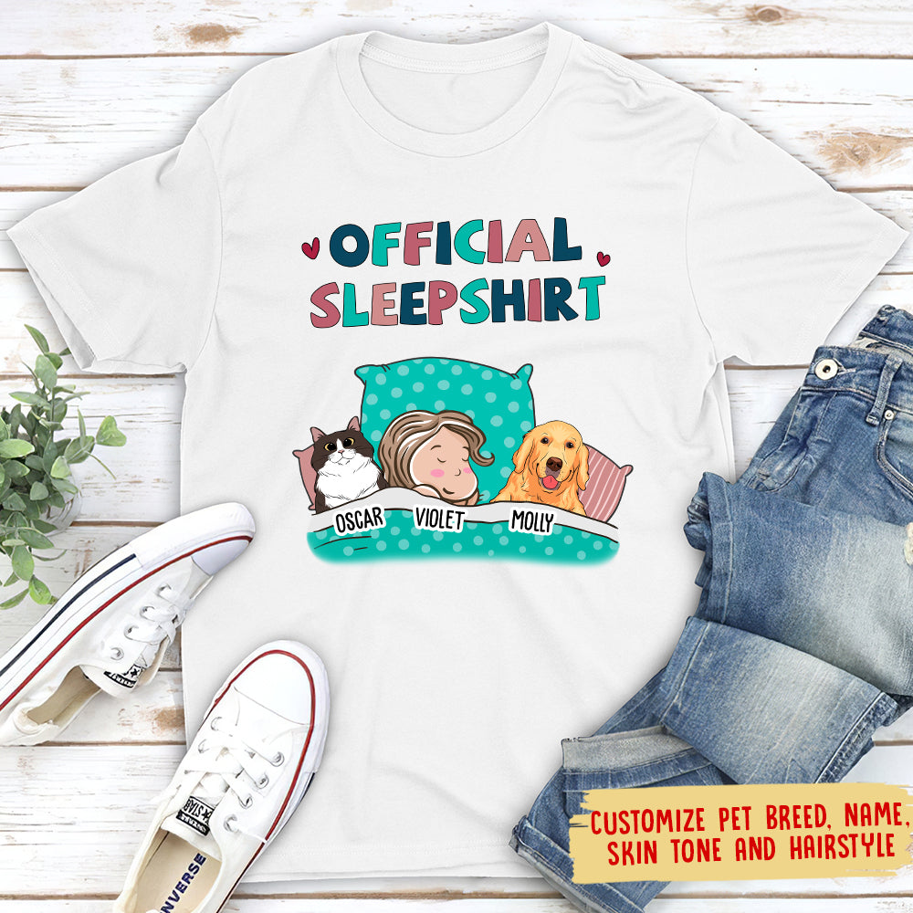 Personalized Custom Unisex Pet Official Sleepshirt - Ideal Gift T - shirt