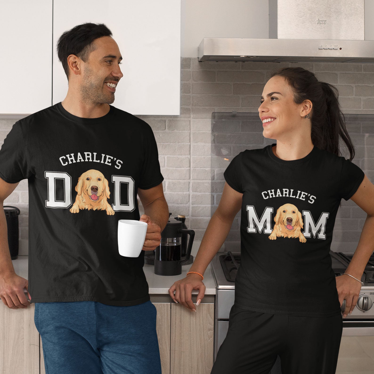 Personalized Custom Unisex Dog Dad/Mom Basic T-shirt - Ideal Gift for Pet Lovers