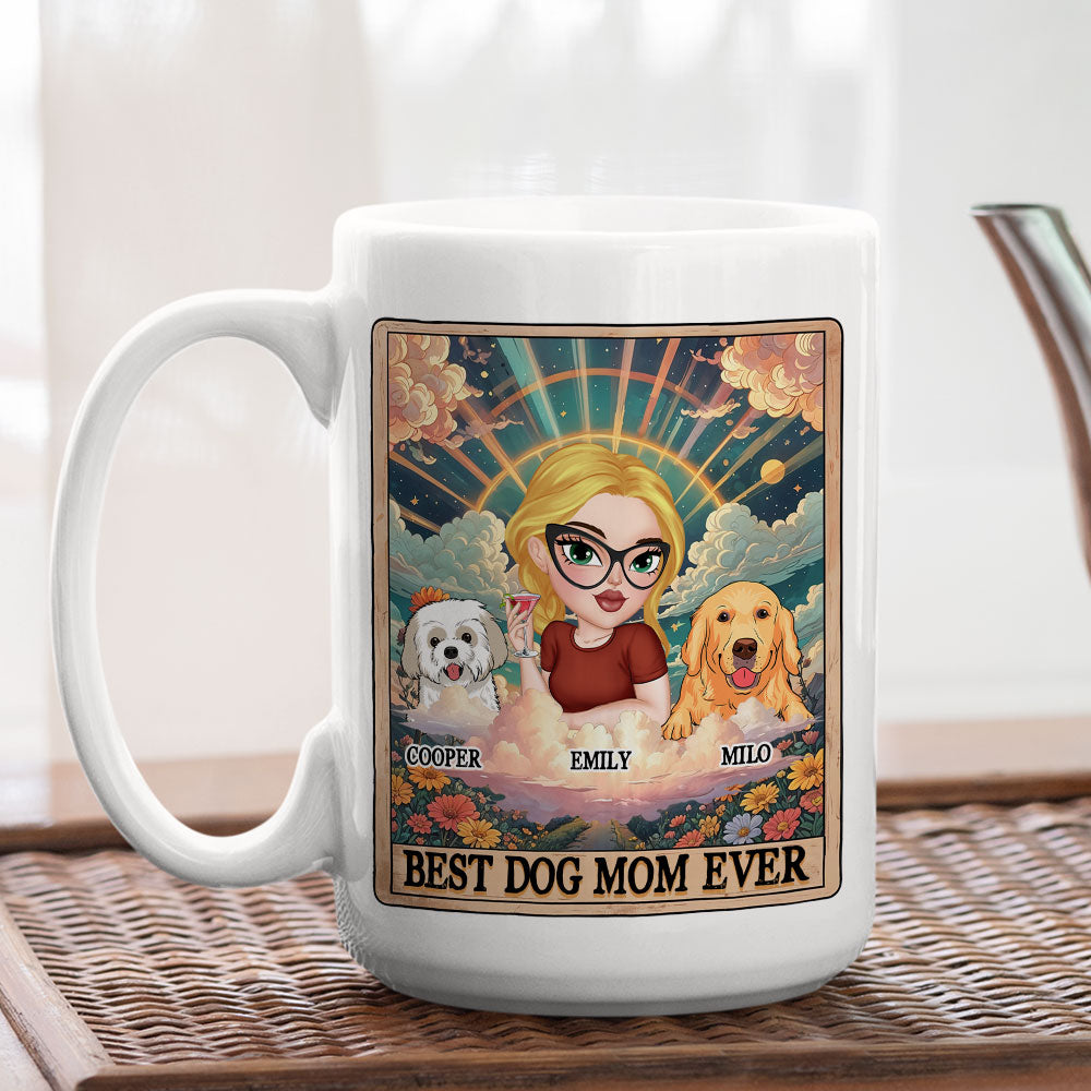 Personalized Tarot Dog Mom Custom Coffee Mug - 11oz & 15oz Options