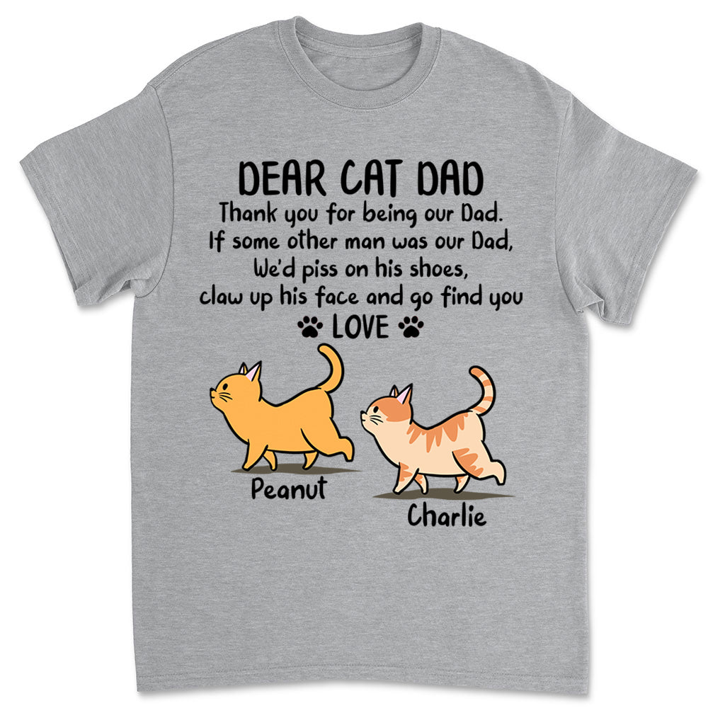 Being Cat Dad - Personalized Custom Unisex 5.3 oz T-shirt for Pet Lovers