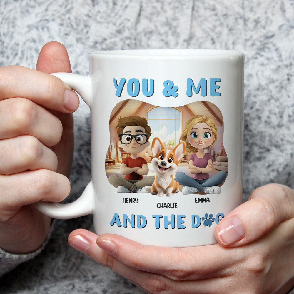 You Me Dog - Personalized Custom 11oz/15oz Coffee Mug for a Vigor - Filled Day