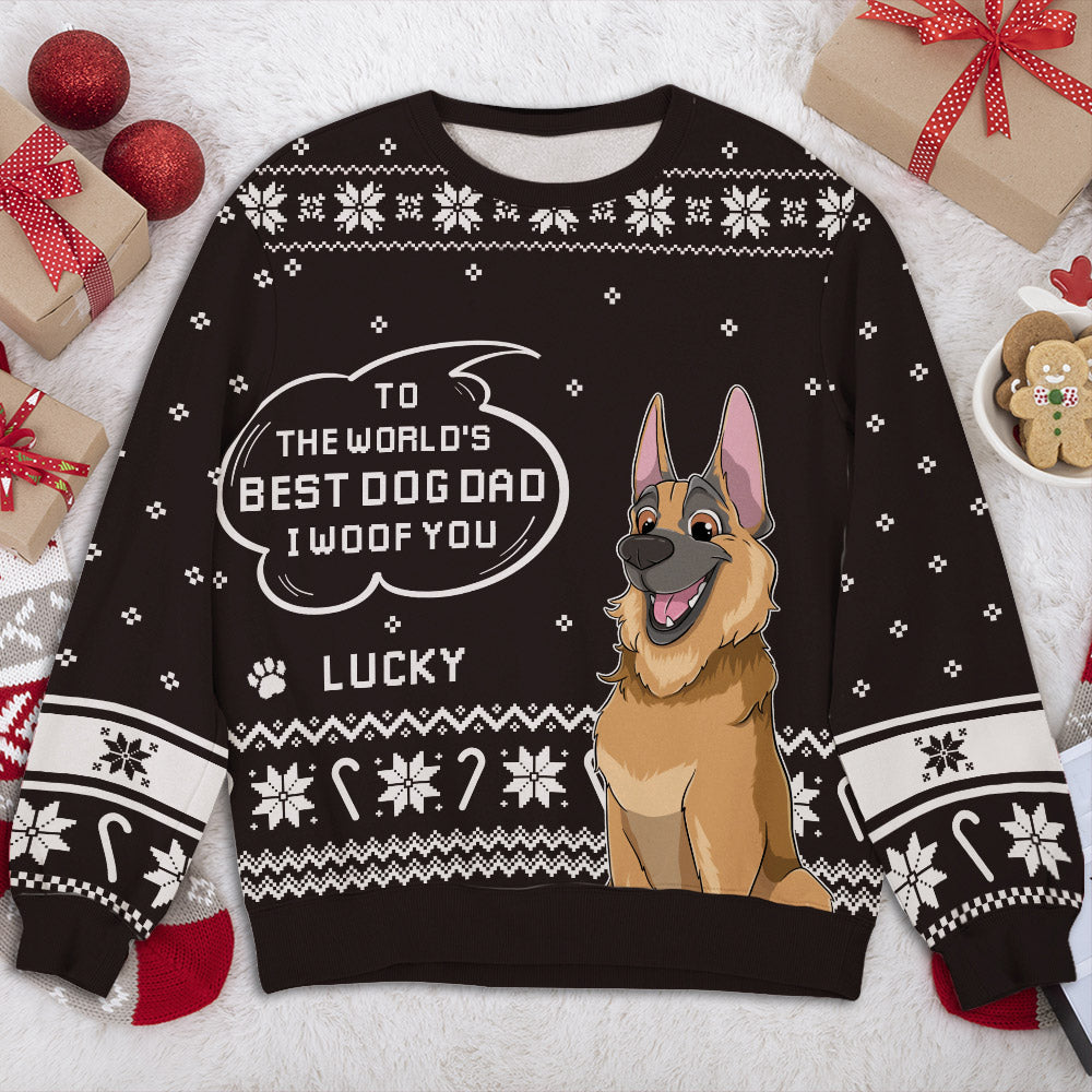 Personalized Custom All-Over-Print Dog Saying Sweatshirt - Ideal Gift for Dog Lovers