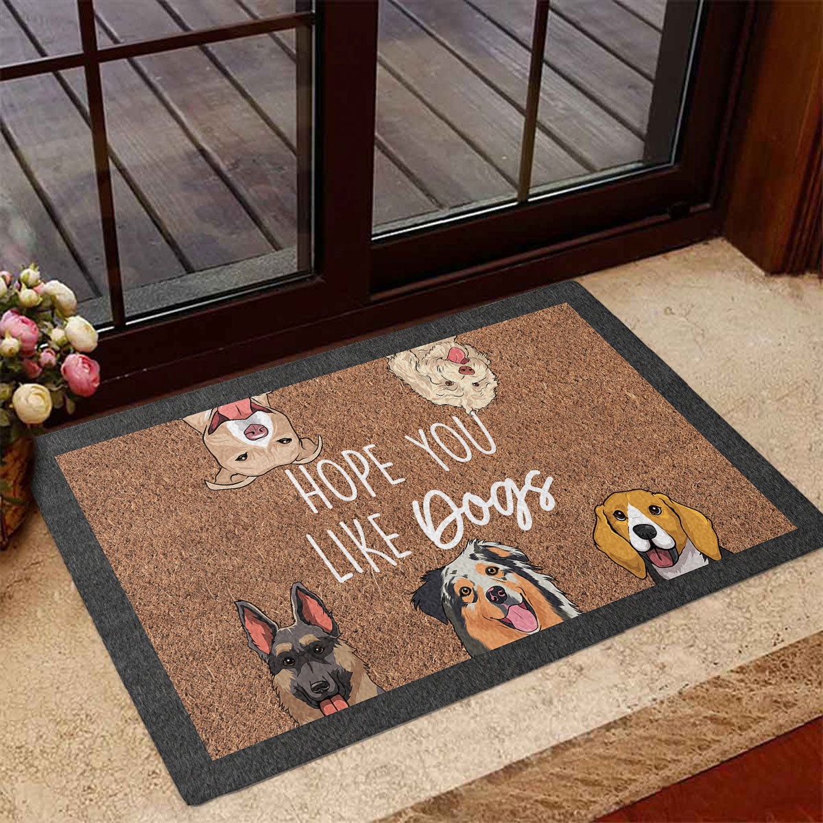 Hope You Like Cats - Personalized Custom Doormat with Your Cat's Picture (Sizes: 24' x 16', 30' x 18')