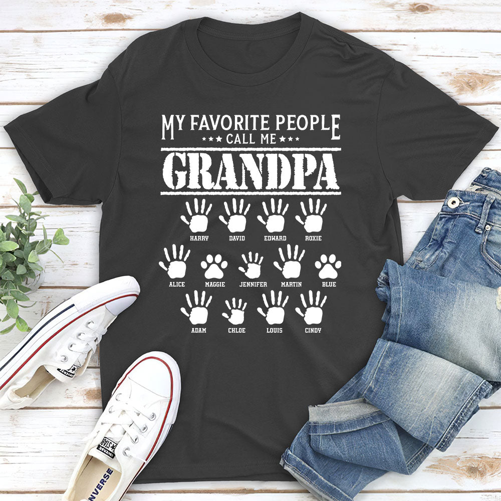 Favorite People Call Me - Personalized Custom Unisex 5.3 oz T-shirt for Pet Lovers