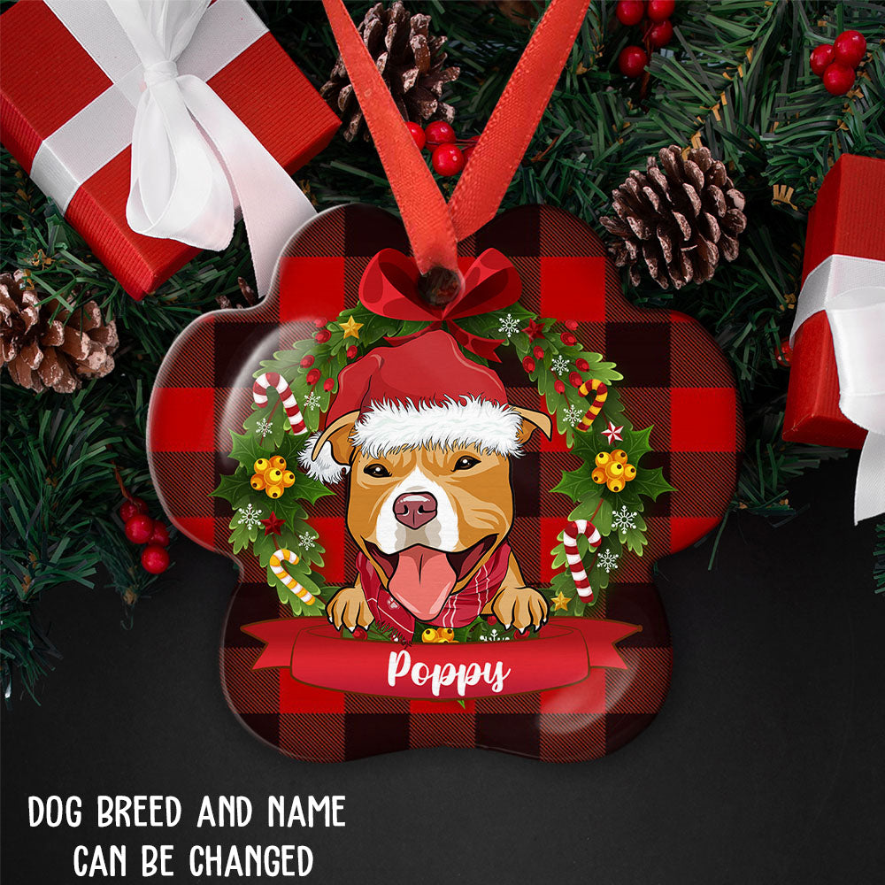 Christmas Personalized Custom Aluminum Dog Name Ornament - Ideal Holiday Gift