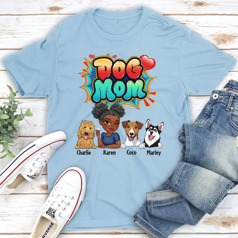 Sweet Dog Mom - Customizable Personalized Unisex 5.3 oz T-Shirt for Pet Lovers
