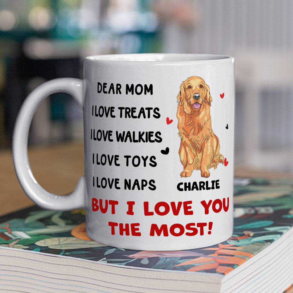 I Love You The Most - Exquisite Personalized Custom 11oz Coffee Mug for Pet Lovers