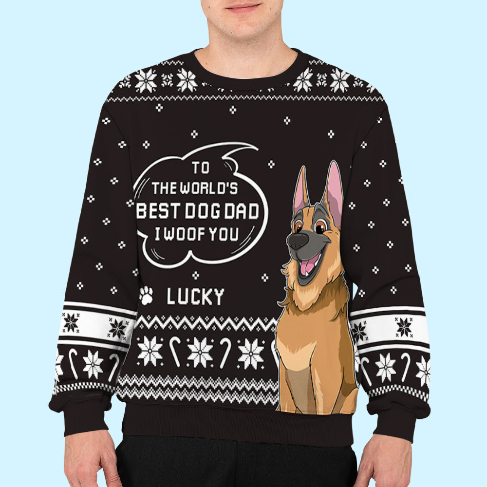 Personalized Custom All-Over-Print Dog Saying Sweatshirt - Ideal Gift for Dog Lovers