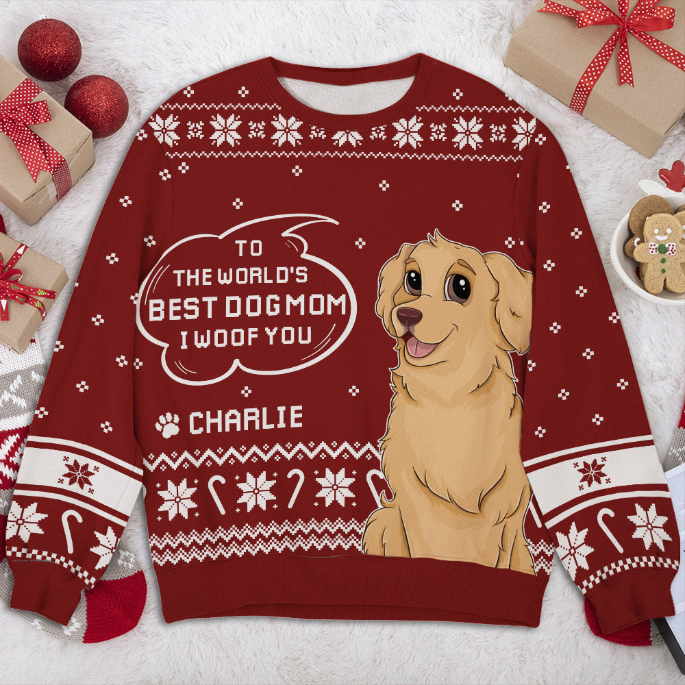Personalized Custom All-Over-Print Dog Saying Sweatshirt - Ideal Gift for Dog Lovers
