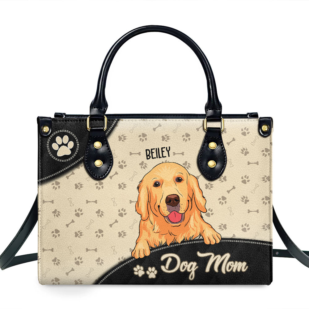 Cool Dog Mom - Customizable Personalized Premium Imitation Leather Handbag