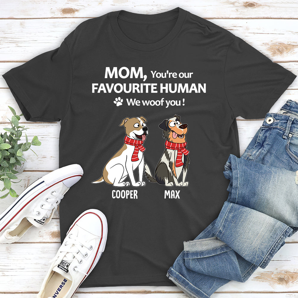 To My Favourite Human - Personalized Custom Unisex 5.3 oz T-shirt for Pet Lovers
