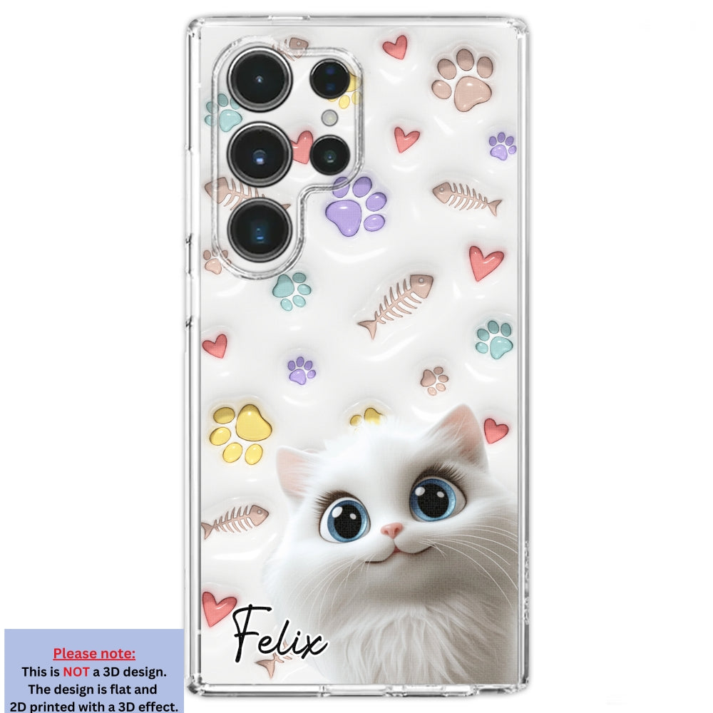 Adorable Baby Cat - Customizable 3D Inflated Effect Personalized Phone Case