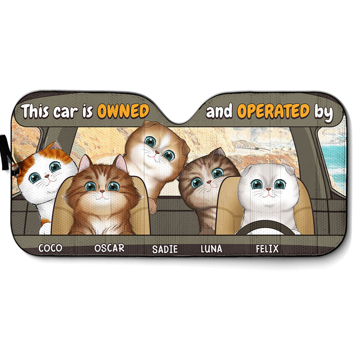 Life Is Better With Fur Babies Personalized Dog Cat Car Sunshade - High - Quality UV Protection