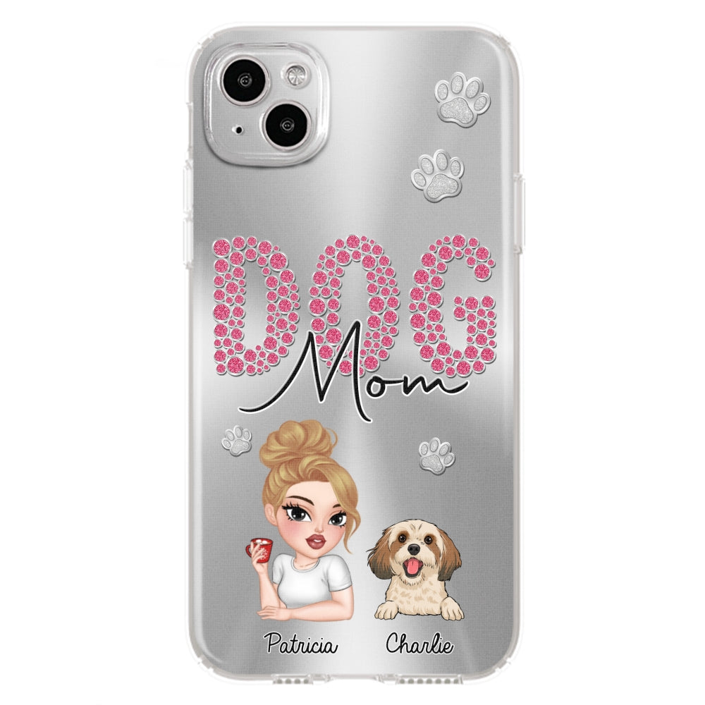 Sparkling Glitter Dog Mom Life - Exquisitely Personalized Custom Phone Case