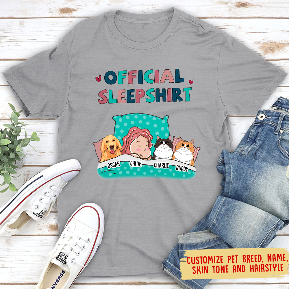 Personalized Custom Unisex Pet Official Sleepshirt - Ideal Gift T - shirt